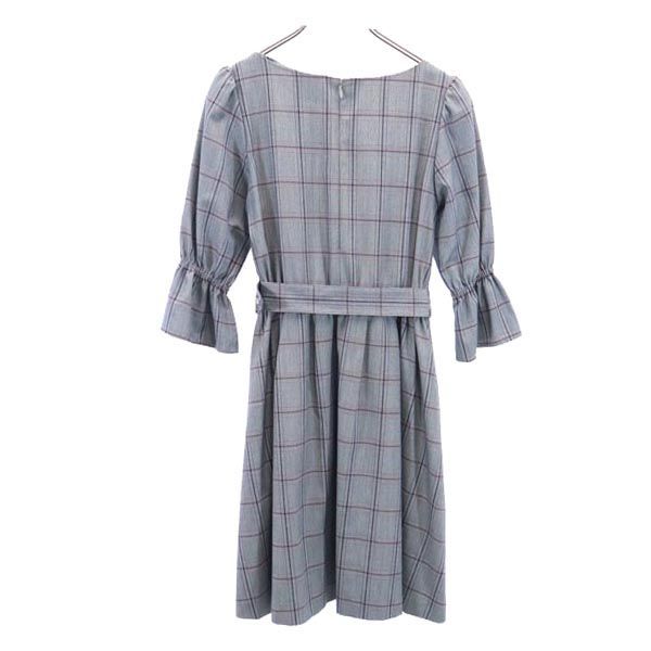 【極美品】ブルーレーベルクレストブリッジ チェック柄 ワンピース 36 三陽商会 極美品】ブルーレーベルクレストブリッジ チェック柄 ワンピース
