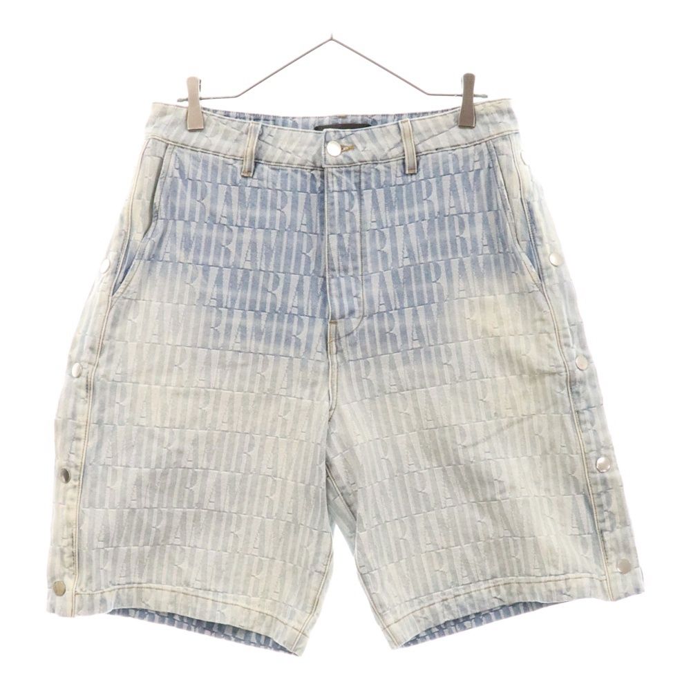 AMIRI アミリ 23SS JACQUARD SNAP OFF SHORTS ジャガードスナップオフショーツ ハーフパンツ インディゴ AMIRI (アミリ) 23SS JACQUARD SNAP OFF SHORTS ジャガードスナップ