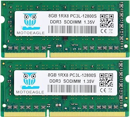 在庫処分】Motoeagle ノートPC用メモリ 1RX8 DDR3L 1600 MHz 16GB Kit PC3L-12800 8GB×2枚組 SO- DIMM 電圧 1.35V/1.5V 204Pin CL11 Non-ECC Mac 対応 - メルカリ