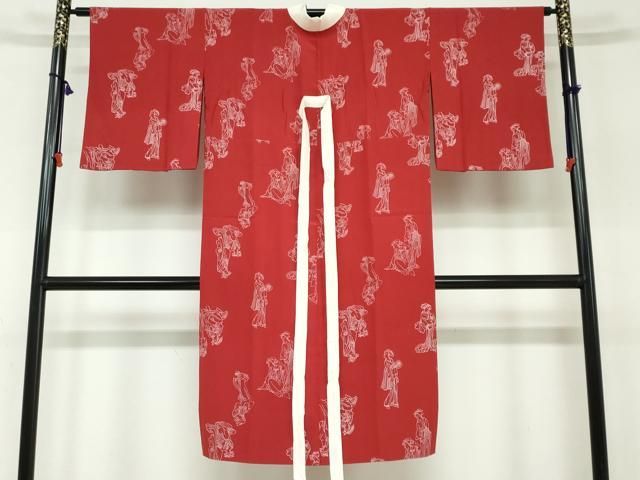 平和屋着物●長襦袢 無双仕立て 女人文 正絹 DAAW5785ud