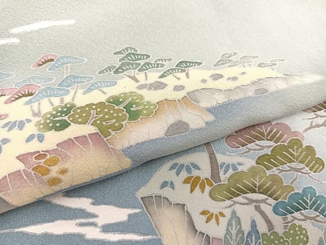 平和屋着物□豪華色留袖 友禅 作家物 飛鶴浜松文 暈し染め 正絹