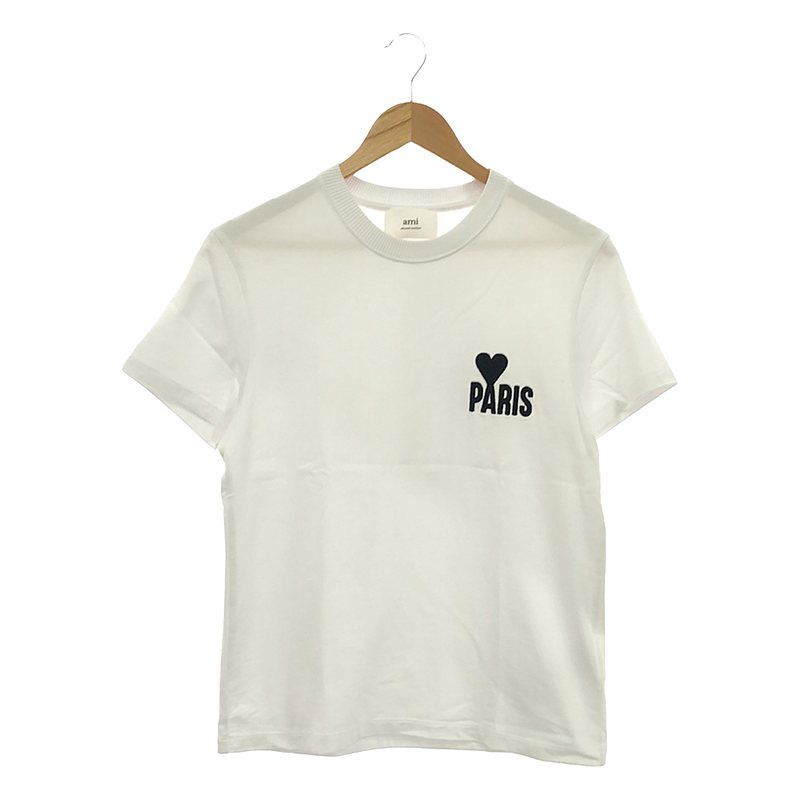 AMI Alexandre Mattiussi / アミ・アレクサンドルマテュッシ | PARIS AMI DE COEUR 刺しゅう Tシャツ | S | ホワイト | メンズ