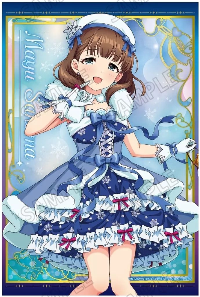 【アイドルマスター】 B2タペストリーデレマス柄 (な かじまゆか) 新品】タペストリー 4.佐久間まゆ スノードーム 描き下ろしB2