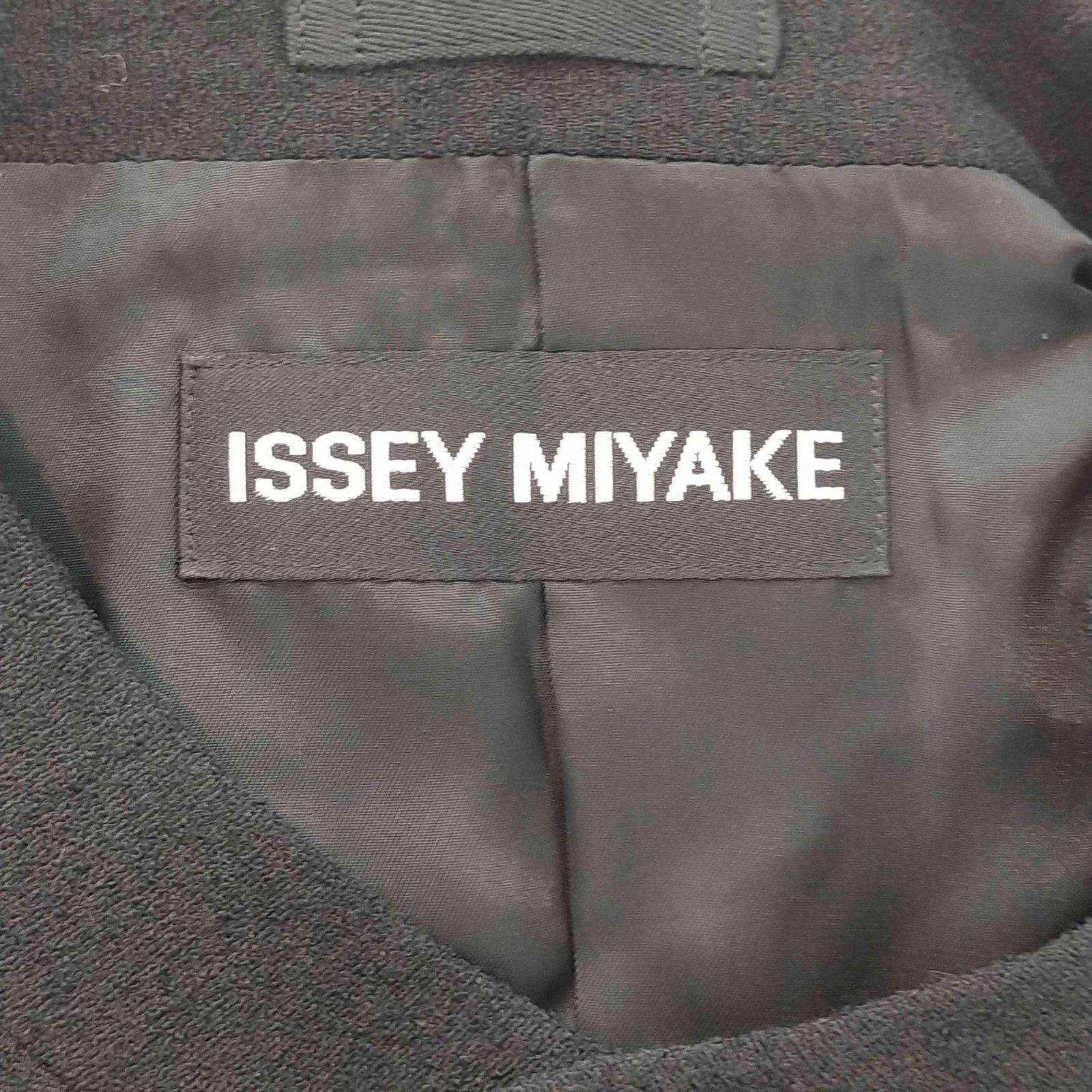 イッセイミヤケ ISSEY MIYAKE 黒タグ マオカラー ノーカラー 