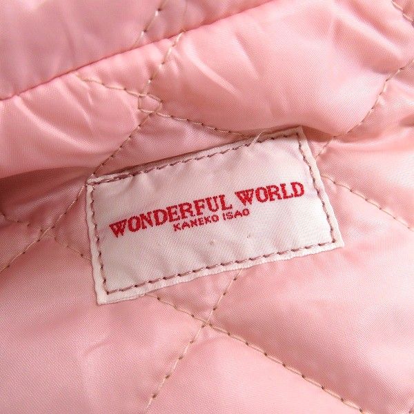 wu ワンダフルワールド WONDERFUL WORLD カネコイサオ フーディー 中綿 コート ピンク リアルファー コヨーテ 970747 k01 NICORILABO_COM