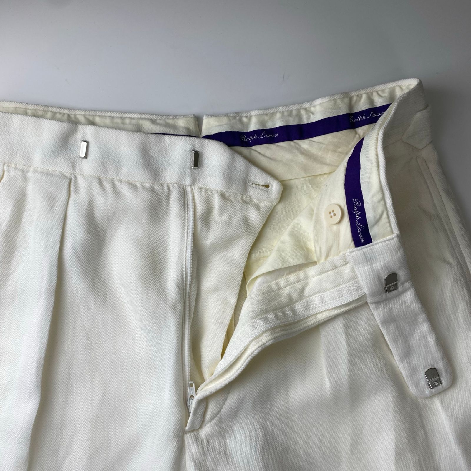 古着 Polo Ralph Lauren 5ポケット ノータック リネン シルク