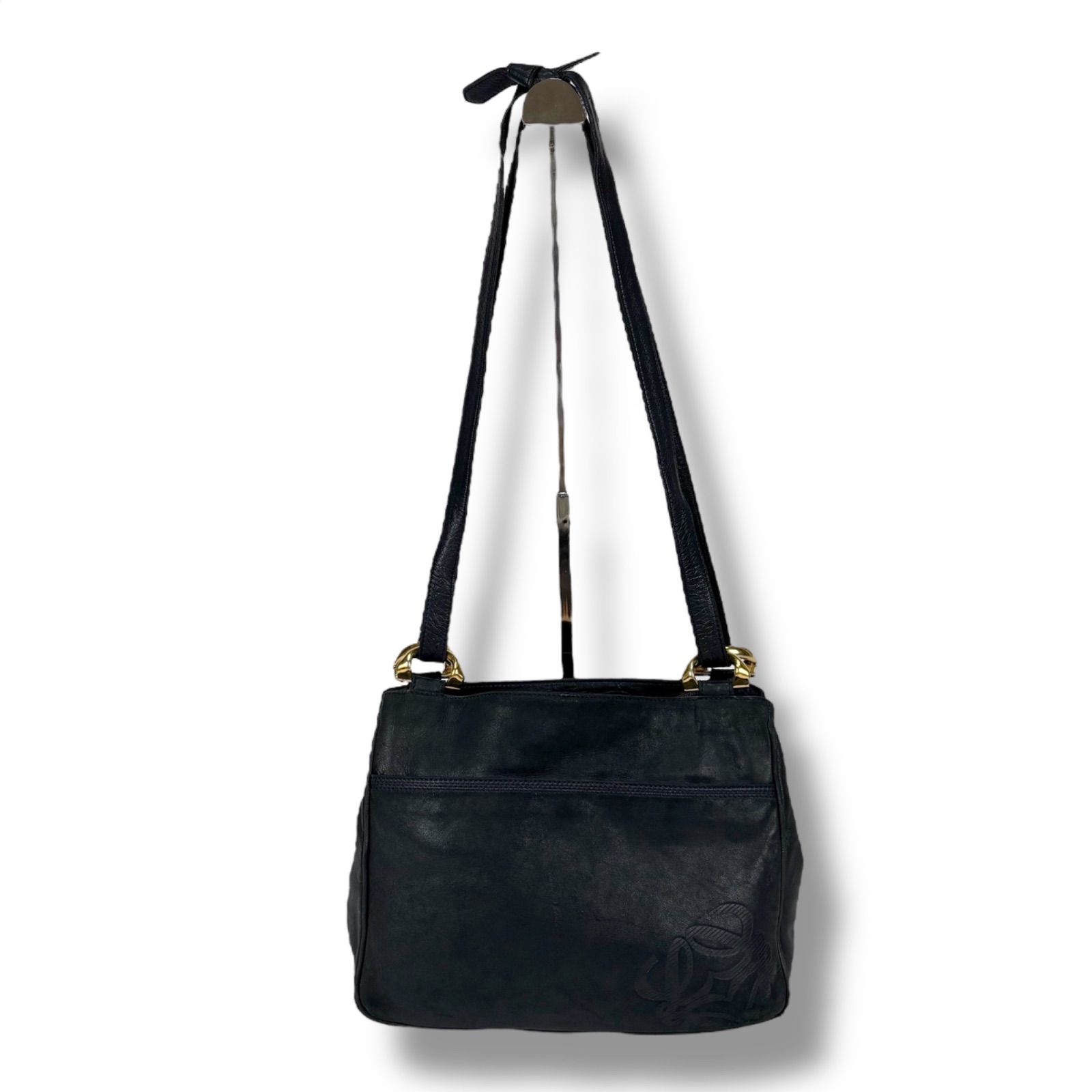 ロエベ LOEWE ショルダーバッグ ナッパレザー ネイビー 紺色