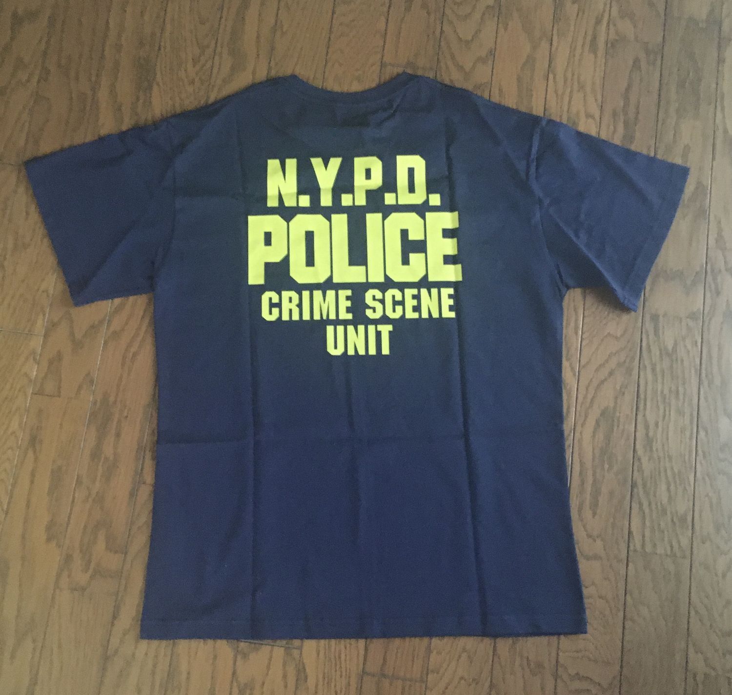 半袖Tシャツ NYPD CRIME SCENE UNIT ネイビー L サイズ ニューヨーク市 