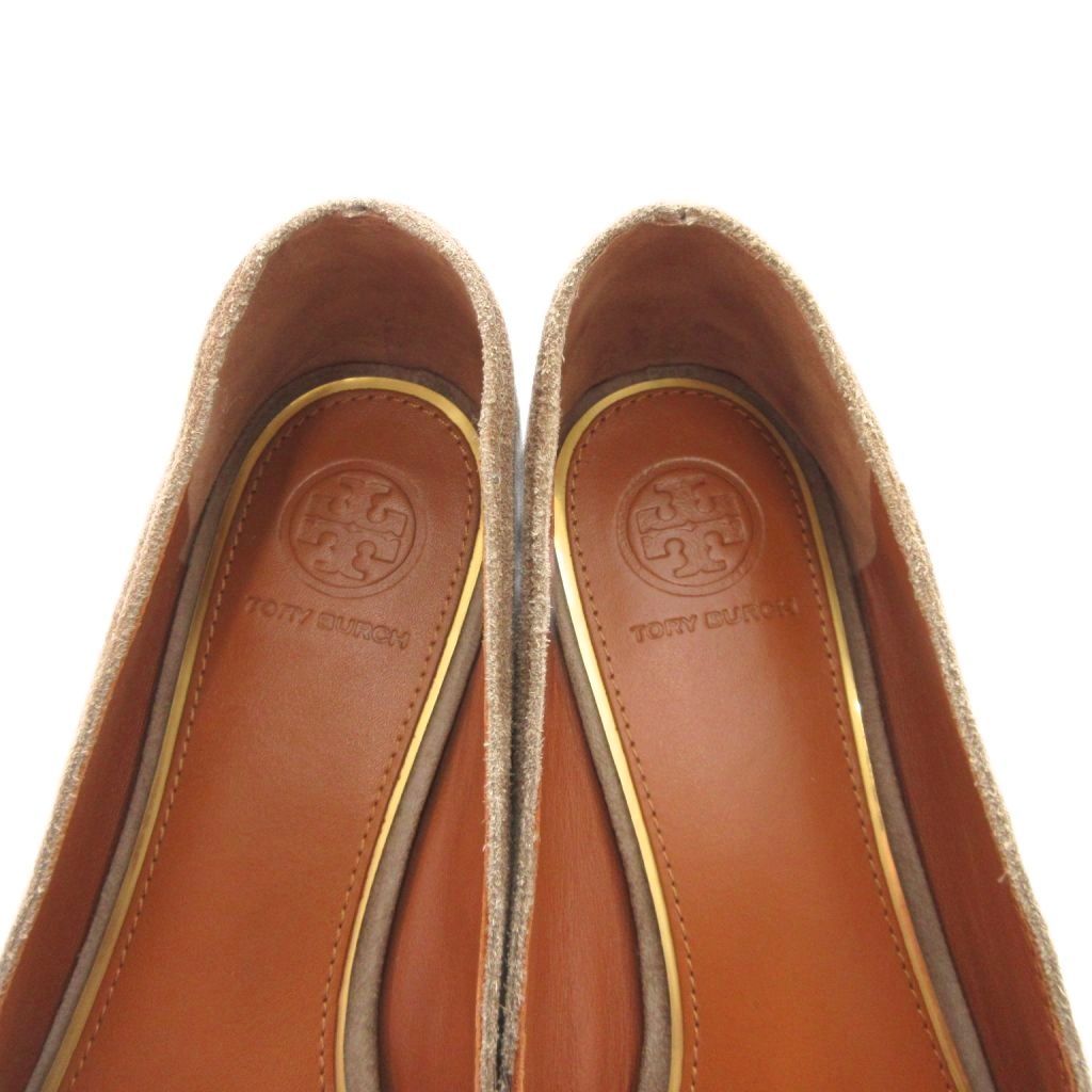 トリーバーチ　靴　スエード茶 トリーバーチ TORY BURCH ローファー フラットシューズ スエード