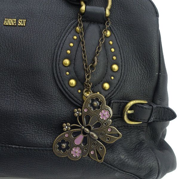 ANNA SUI / アナスイ □2WAY レザーハンドバッグ ショルダー
