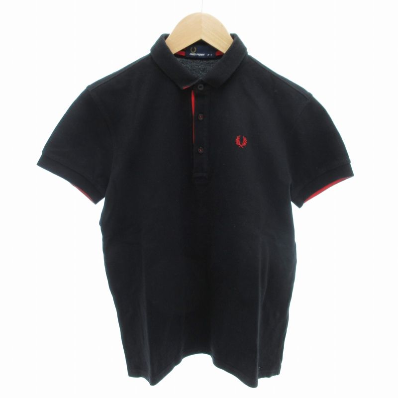 フレッドペリー FRED PERRY ポロシャツ ロゴ 刺繍 鹿の子 半袖 S