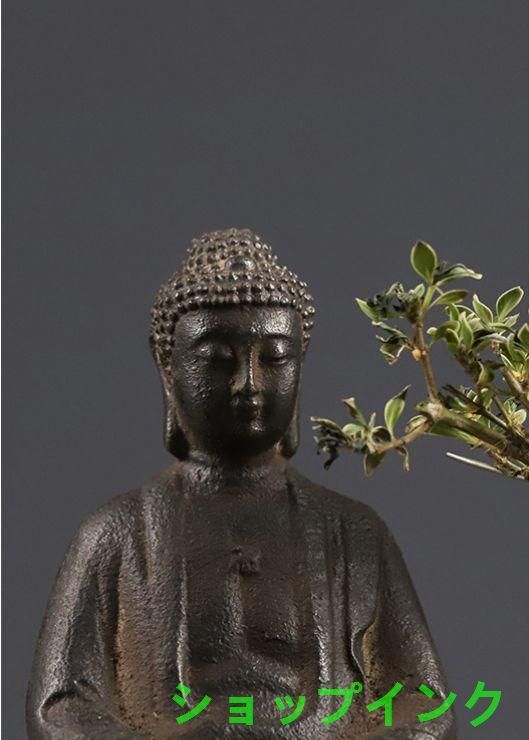 鉄器 鉄仏 蓮華座釈迦像 工芸品 美術品 置物 - メルカリ