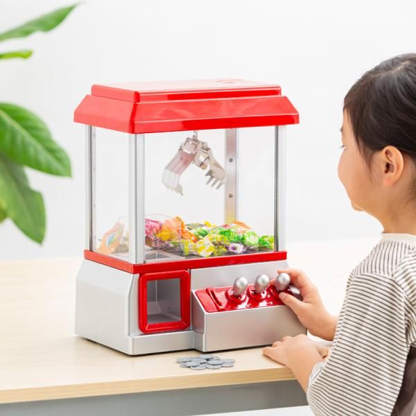 クレーンゲーム 本体 おもちゃ お菓子 UFOキャッチャー 子供用 子ども 遊び 電子玩具 パーティーグッズ 電池式 コンパクト 省スペース 【lic-tan-192】