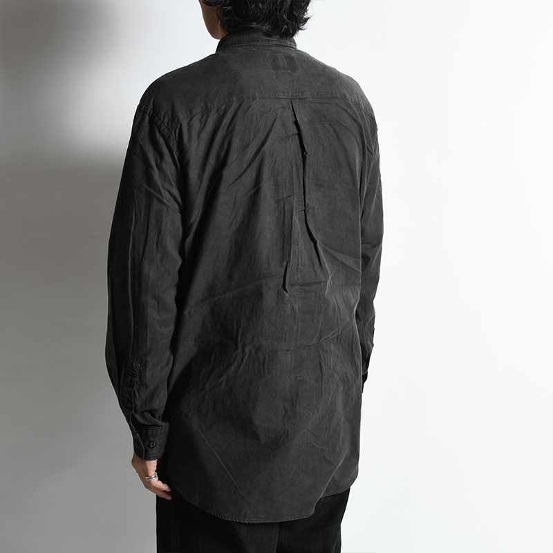 23SS KUON クオン Regular Collar Shirt -SUMIZOME Dark- 墨染め レギュラーカラーシャツ - メルカリ