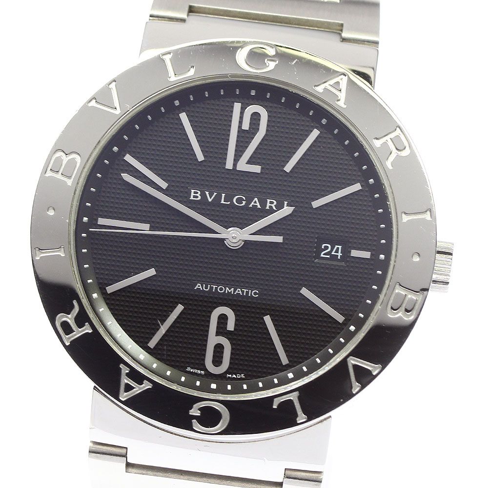 ブルガリ BVLGARI ブルガリブルガリ BB42SS メンズ 腕時計 デイト ブラック 文字盤 オートマ 自動巻き ウォッチ BVLGARIBVLGARI VLP 90208433