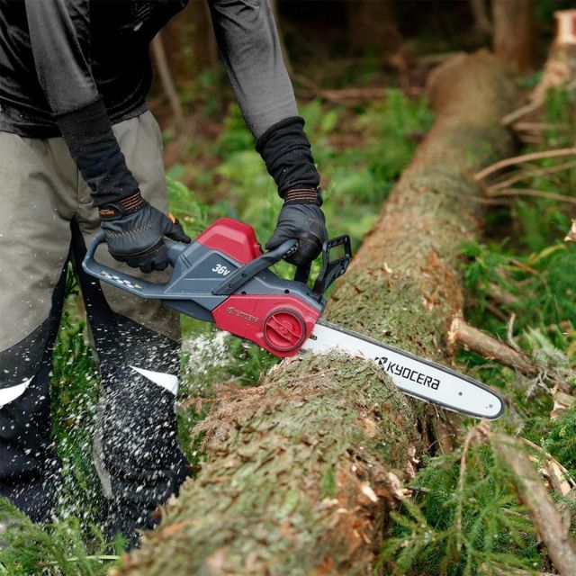  京セラ 旧リョービ 充電式チェンソー 663300 A 36 V 有効切断長さ350 mm リヤハンドル KYOCERA 片刃のこぎり のこぎり