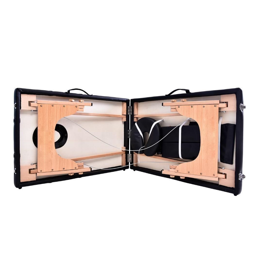 マックスサイズ】【人気商品】【ブラック】 マッサージベッド