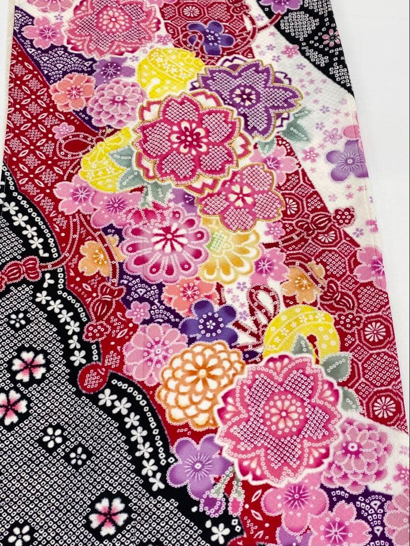 振袖 豪華 銀通し 紋意匠 金彩 桜 絞り加工 身丈154cm 撥水加工済 振袖