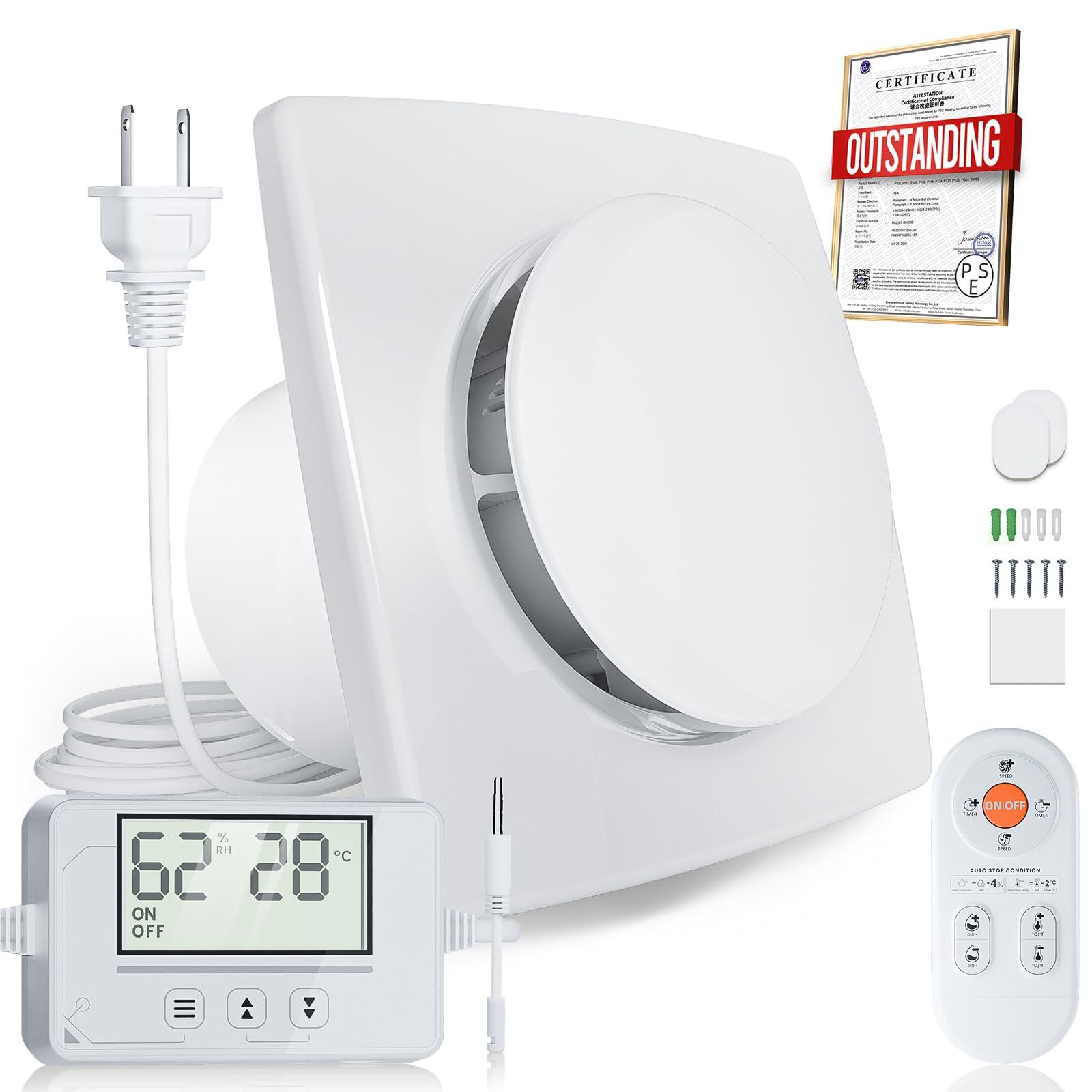 世界初 MOCINE 換気扇 スマートコントロール 温湿度調節 9時間タイマー 植物 オート運転 除湿 室内乾燥 空気循環 3段階風量調節 LCD大画面 静音純銅モータ強力換気ファン 植物用サーキュレーター 屋根裏 水耕栽培 浴室 更衣室