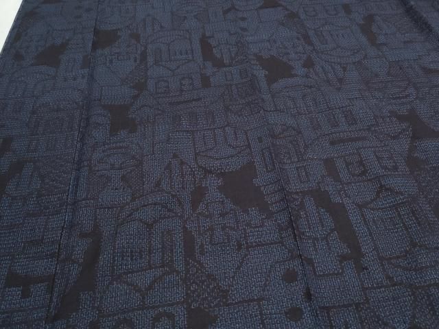 平和屋着物○本場結城玉紬 80亀甲 吉祥文 証紙付き 正絹 逸品 未使用  