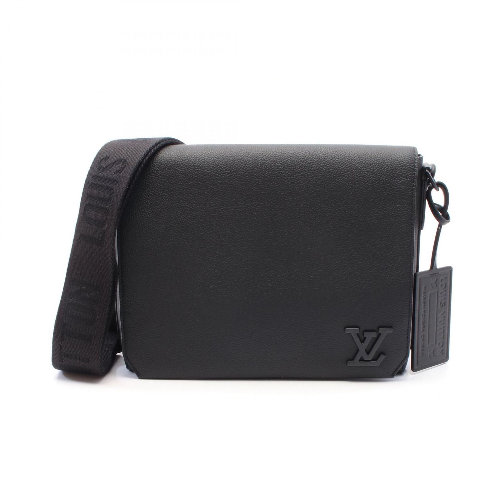 ルイ ヴィトン LOUIS VUITTON ショルダーバッグ テイクオフ メッセンジャー M57080 ノワール レザー テイクオフ メッセンジャー メンズ Used A