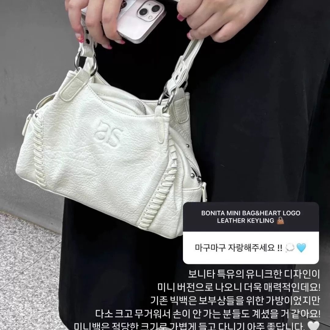 as\"on ason アズオン トートバッグ ハンドバッグ　Sサイズ　シルバー 韓国ファッション as