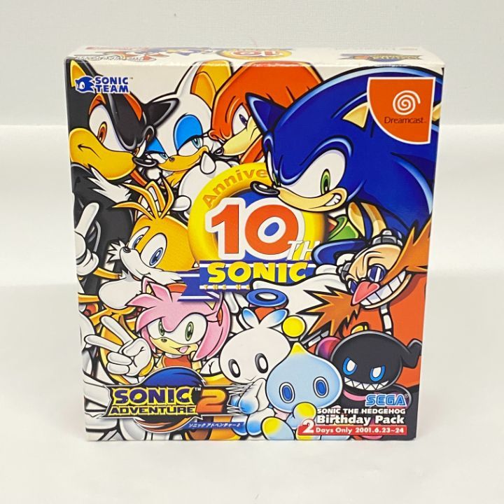 東店26-1005-2405 店舗併売 ソニックアドベンチャー2 10周年記念バースデーパック ドリームキャスト 完品 一部