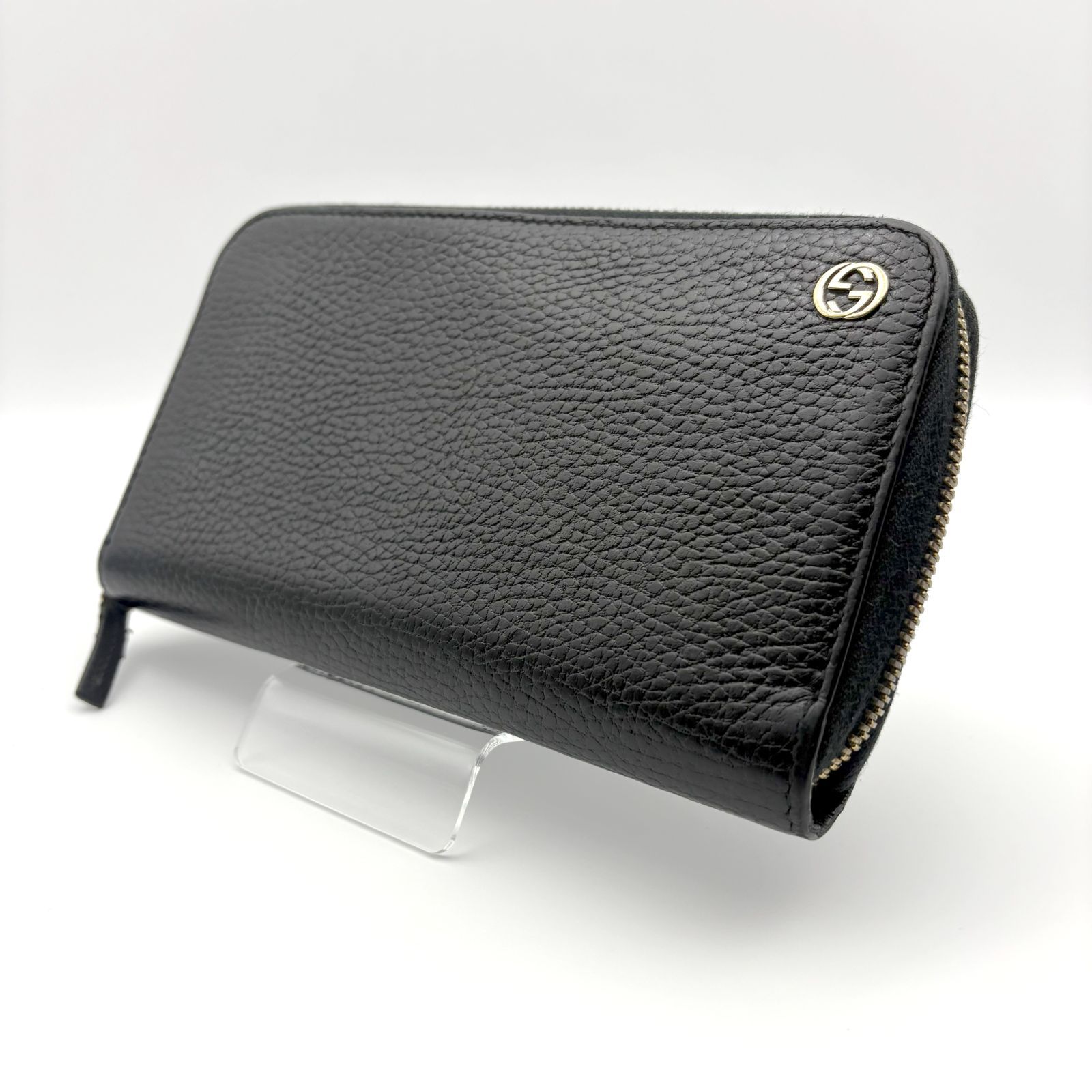 美品 】GUCCI グッチ インターロッキングG ラウンドファスナー 美品 】GUCCI グッチ インターロッキングG ラウンドファスナー