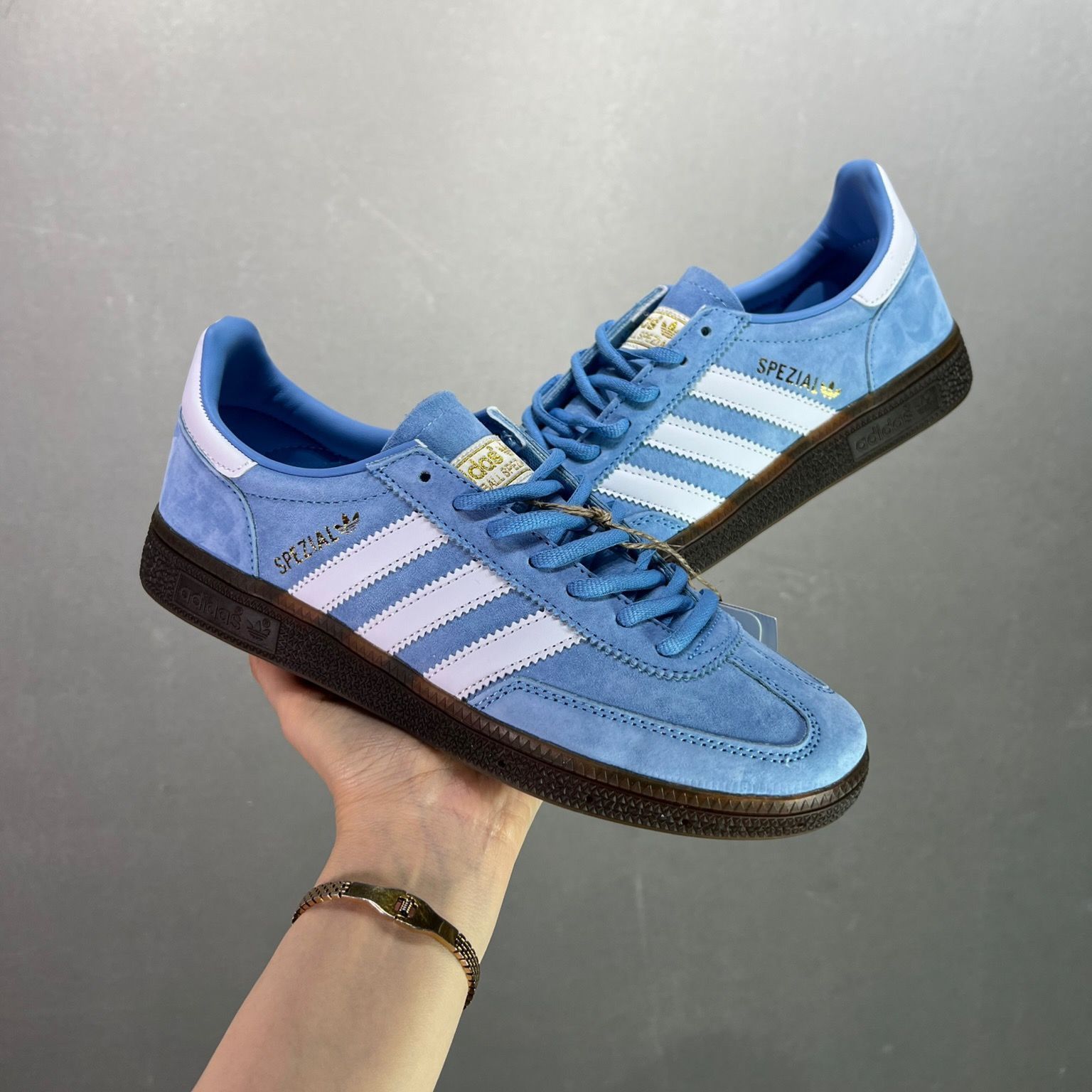 adidas originals Handball SPEZIAL OG スニーカー 男女兼用 ブルー×ホワイト 22-28cm