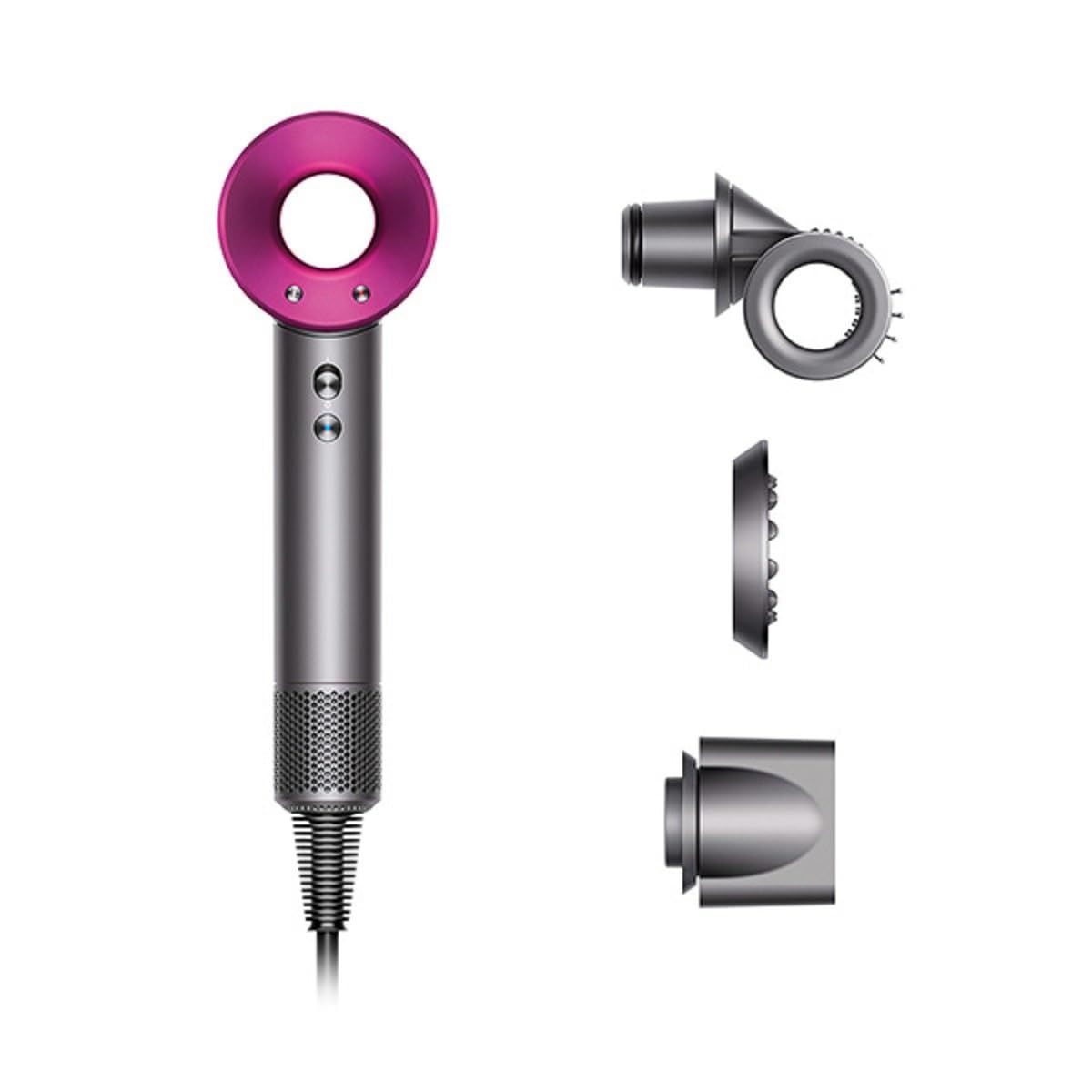 Dyson(ダイソン) ドライヤー 大風量 Supersonic Shine (アイアン／フューシャ HD15 ULF IIF) 【2年間のメーカー保証 (ご購入製品の登録が必要)】 [アイアン/フューシャ] [コンプリートモデル - アタッチ