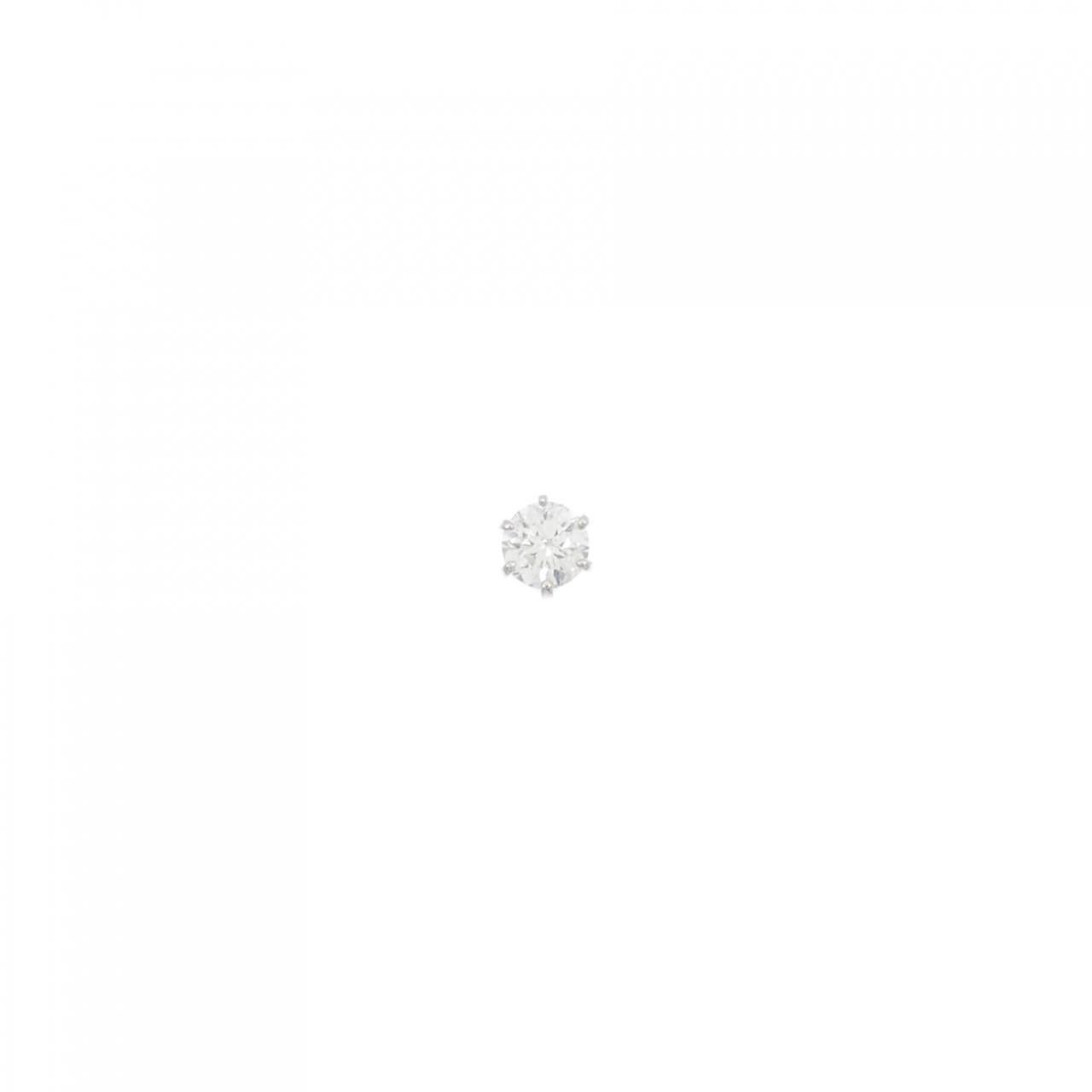 PT900 ソリティア ダイヤモンド ピアス 0.13CT 片耳