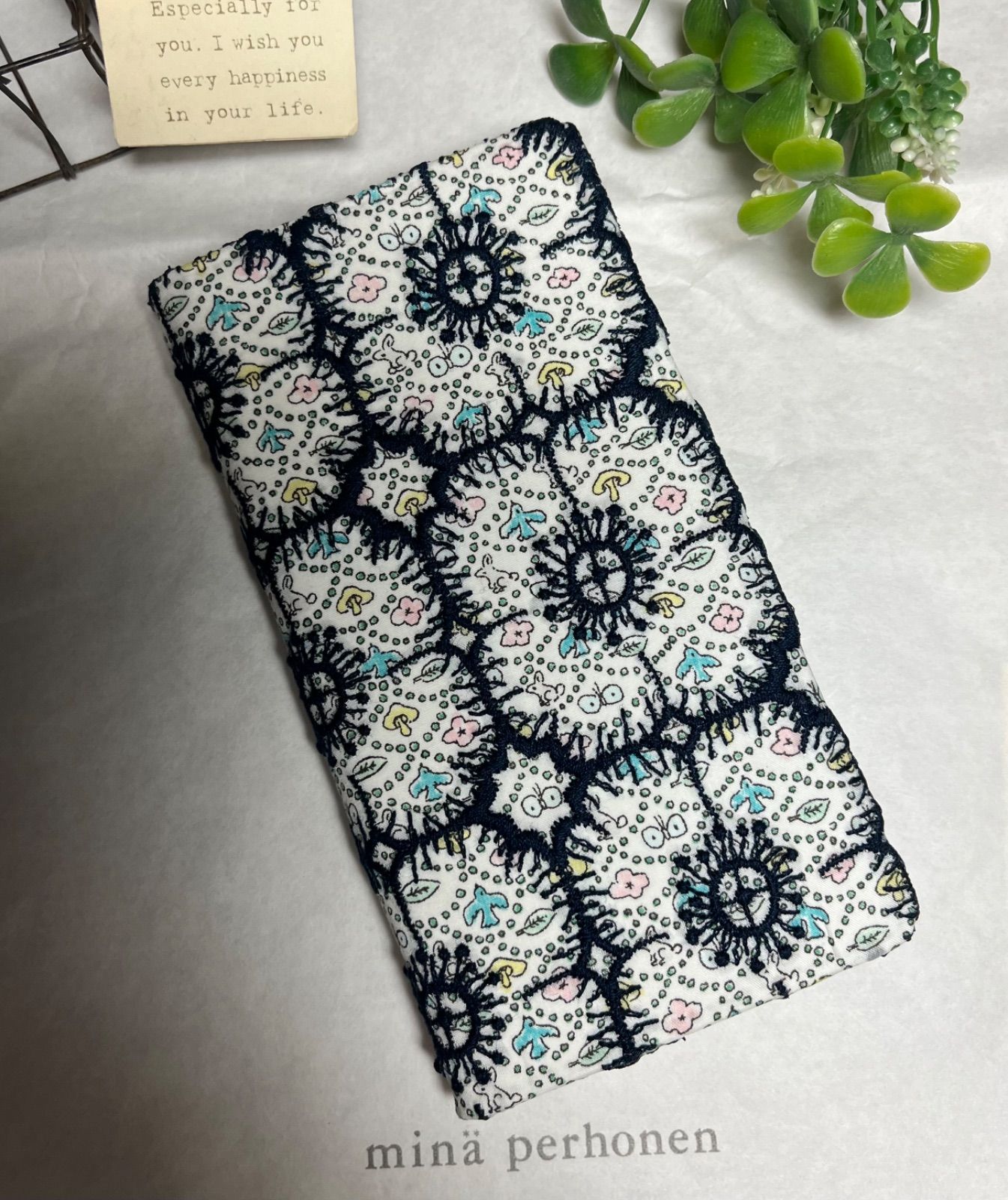 ハンドメイド♡ミナペルホネン♡新色forestwave＋anemone♡バケツ ハンドメイド♡ミナペルホネン♡新色forestwave＋anemone