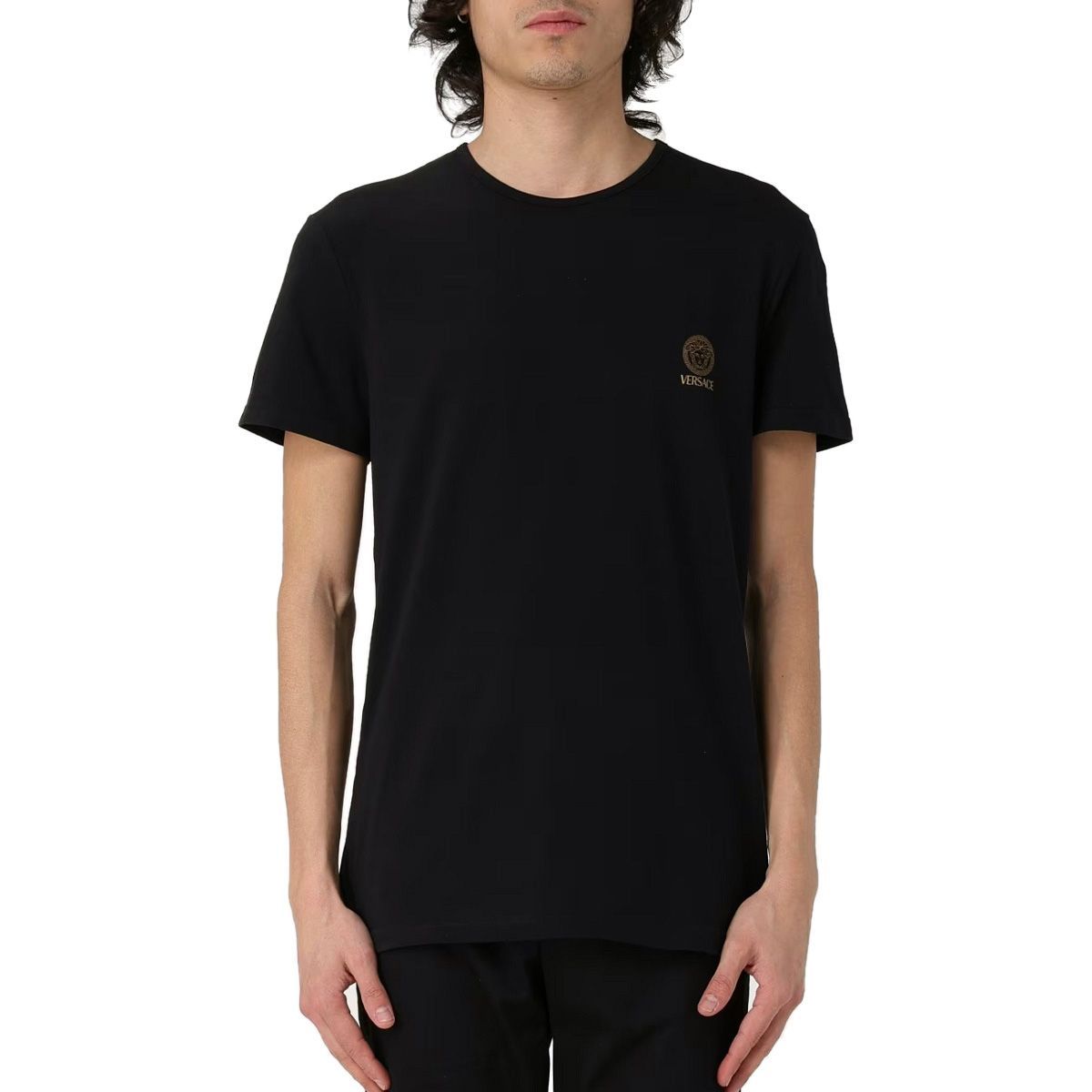 VERSACE ヴェルサーチ クルーネック半袖Tシャツ AUU01005 VERSACE ヴェルサーチェ ベルサーチ メデューサ クルーネック T