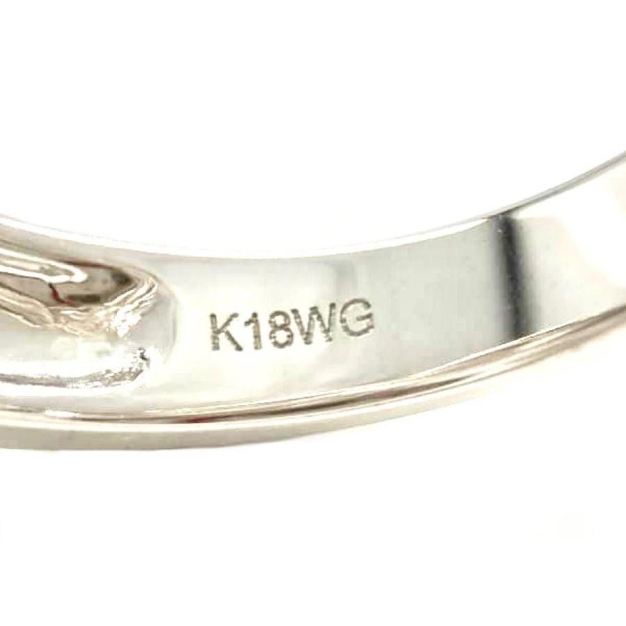 リング K18WG 18金ホワイトゴールド ダイヤモンド 指輪 12号 普段使い