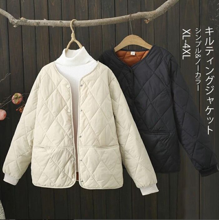 新品未使用 キルティングジャケット レディース 秋冬 中綿ダウン 
