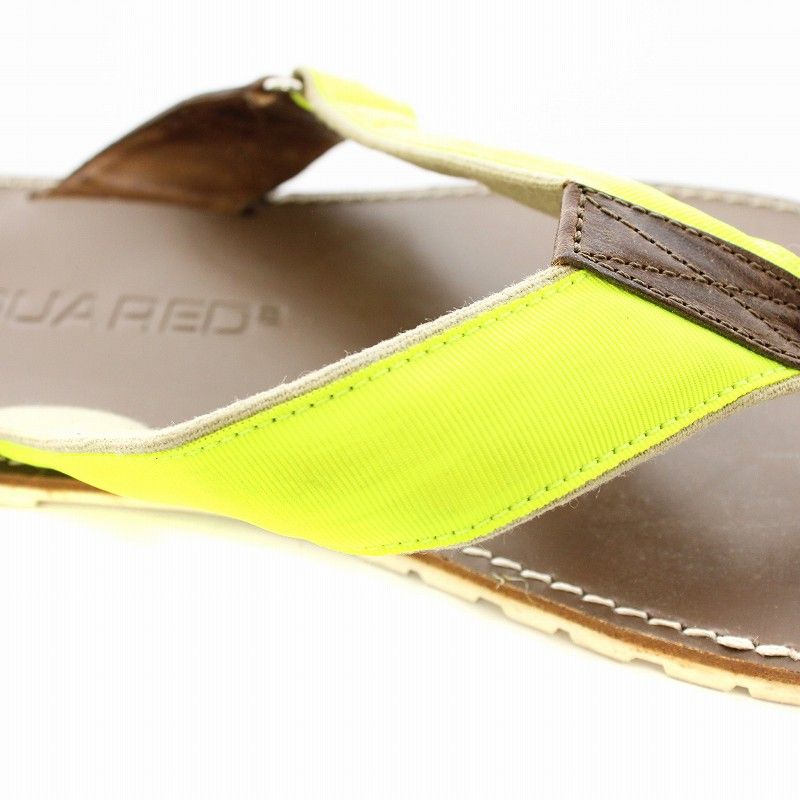 ディースクエアード DSQUARED2 トングサンダル フラット レザー