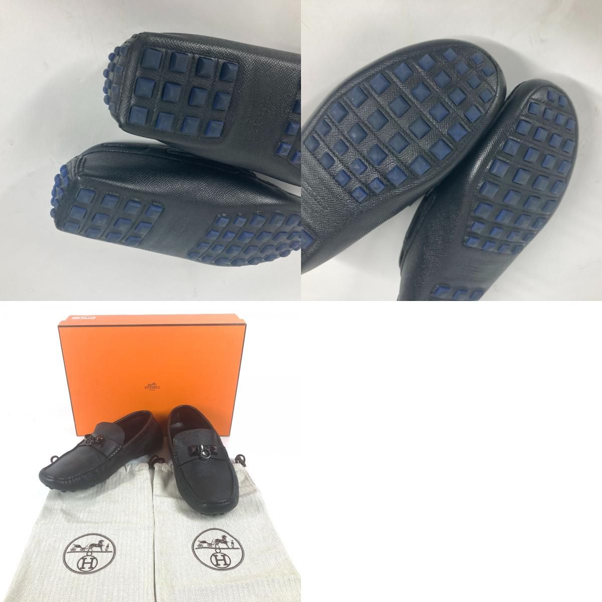 HERMES エルメス レザーシューズ モカシン 《アーヴィング》 レザー