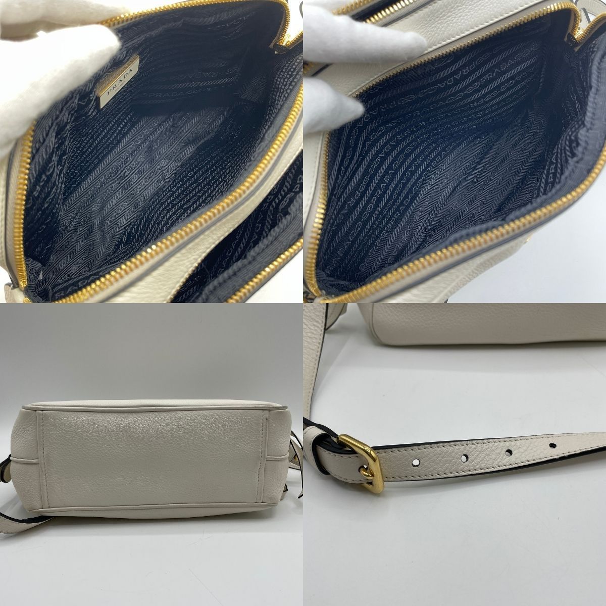 PRADA プラダ ショルダーバッグ ダブルジップ Wジップ ヴィッ