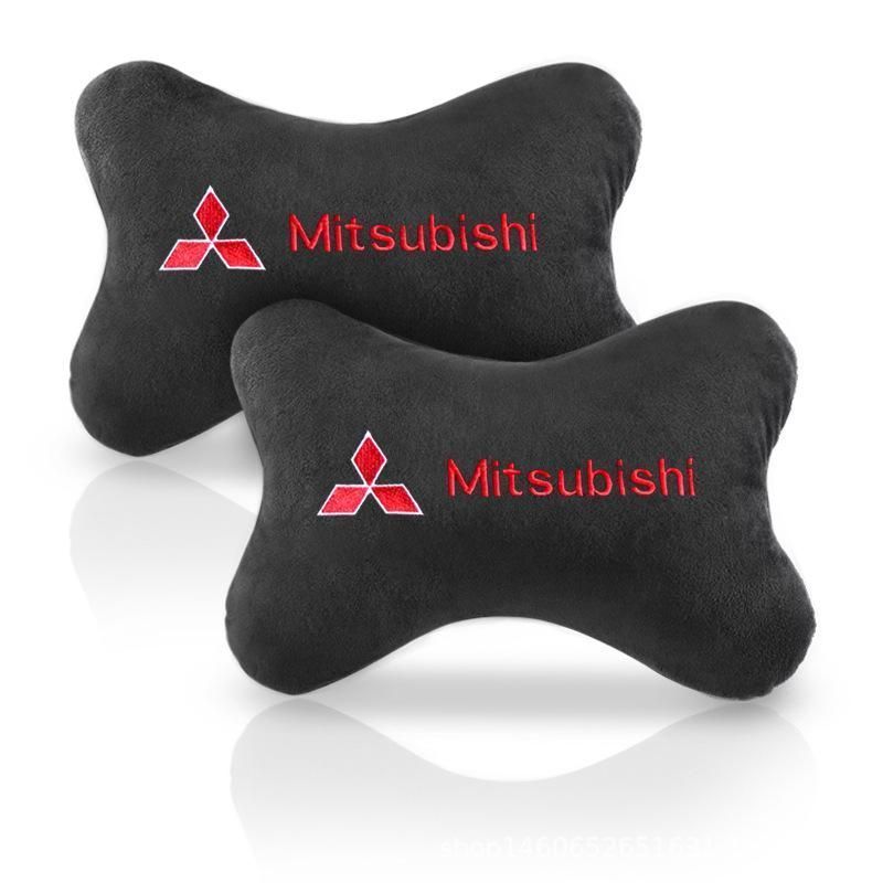 三菱 MITSUBISHI車用 ネックピローネックパッド クッション ヘッドレスト ネックピロー ドライブ 頸椎を保護する 疲労防止 2個セット aaac qtm