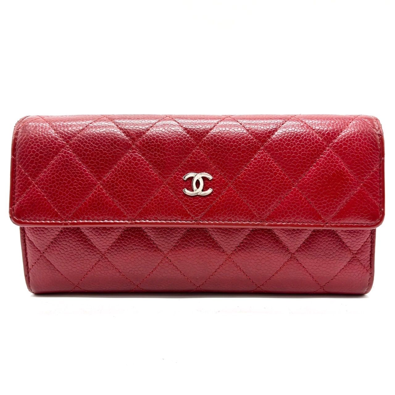近年モデル】 CHANEL シャネル 二つ折り 財布 ロングウォレット 22番台 