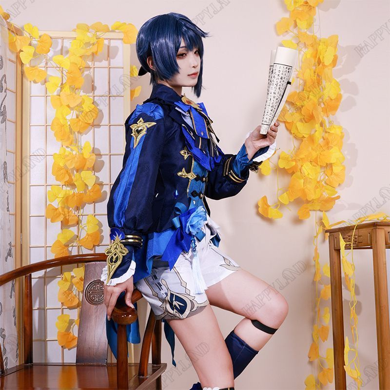 原神 行秋 コスプレ衣装(ウィッグ付) 原神 行秋/ゆくあき コスプレ衣装