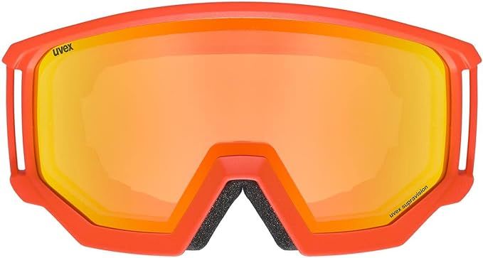 ウベックス スキースノーボードゴーグル ユニセックス ミラーレンズ くもり止め メガネ使用可 athletic FM フィアースレッドマット