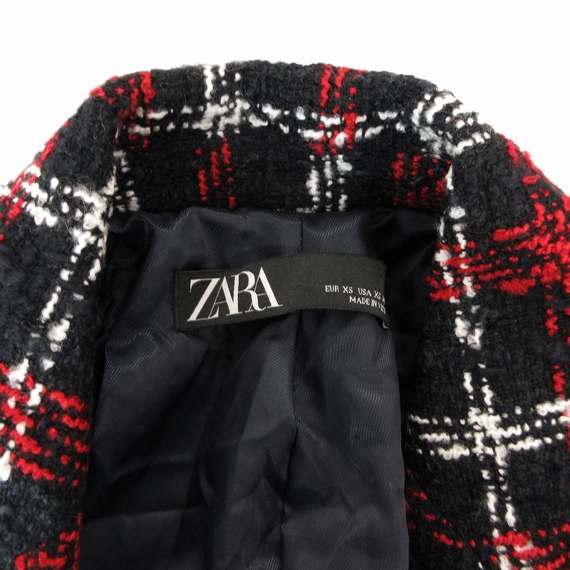 ザラ ZARA タグ付き ツイード テーラードジャケット ブレザー
