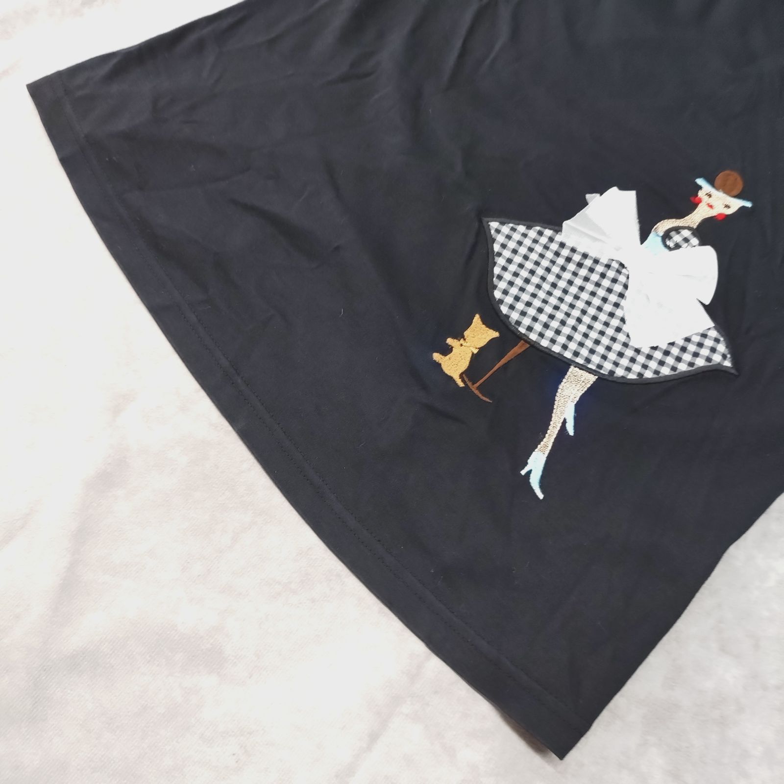 M'S GRACY エムズグレイシー　チュールスリーブカットソー　リボン　38 M'S GRACY 38 サイズ カットソー Tシャツ リボン 刺繍 チュール