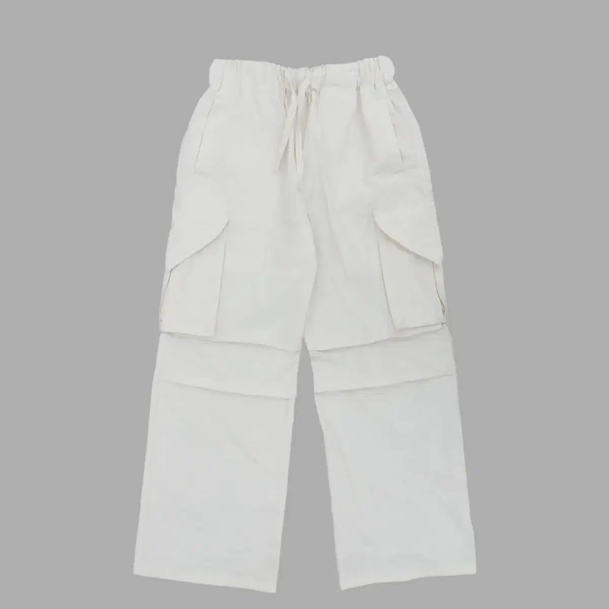 THE MUSEUM VISITOR HEART CARGO COTTON PANTS - IVORY