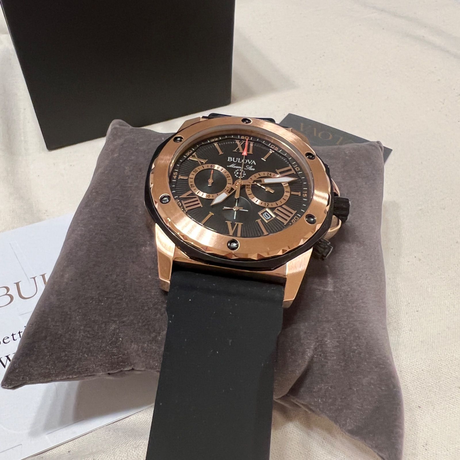 新品 日本未発売 ブローバ 98B104 マリンスター クロノグラフ 腕時計 ②約12cm