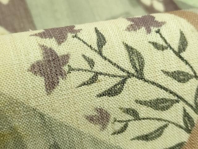 平和屋着物□極上 夏物 摺型友禅 京都 多ち花 九寸開き名古屋帯 誰が袖  