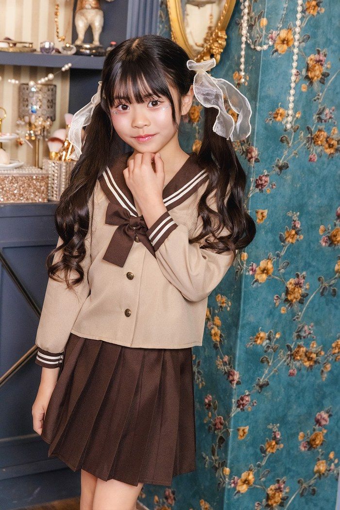 ブラウンセーラー キッズ 140 [セーラー服 コスプレ 制服 衣装 学校 