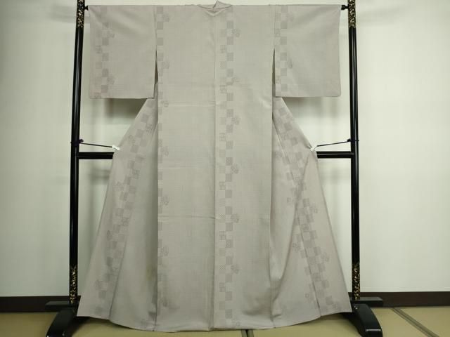 平和屋着物▽本塩沢　単衣　草花間道　高島屋扱い　正絹　逸品　DAAV9917sf 平和屋着物▽本塩沢 単衣 草花間道 高島屋扱い 正絹 逸品 DAAV9917sf