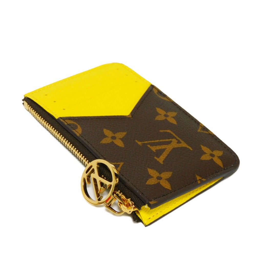 LOUIS VUITTON ルイ・ヴィトン カードケース ポルト カルト・ロミー LVサークル LVロゴ フラワー マロン イエロー ブラウン  モノグラム ジョーヌ コインケース M81882 - メルカリ